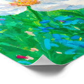 Florale Brise - Malstil Kunst Poster (Ecke)