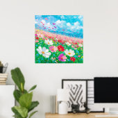 Florale Brise - Malstil Kunst Poster (Heimbüro)