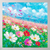 Florale Brise - Malstil Kunst Poster (Vorne)