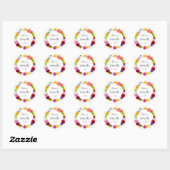 florale bunte Mendhi Gunst Sticker (Blatt)