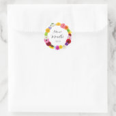 florale bunte Mendhi Gunst Sticker (Tasche)