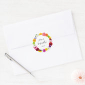 florale bunte Mendhi Gunst Sticker (Umschlag)