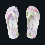 FLORALE CHIC WEDD PLATTERBSEN Blume Girl2 Kinderbadesandalen<br><div class="desc">Kleinkinderblumensandalen,  um die Kollektion zu ergänzen - Blumenchic Hochzeitsszenarien in Rosa und Lavendel mit hübscher Kalligraphie und modernen Schriftart</div>