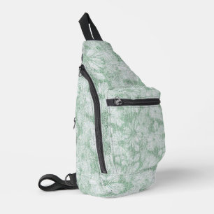 Florale Daisy samtiges Mintgrün Crossbody Bag