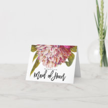 florale Dankeskarte für meine Trauzeugin