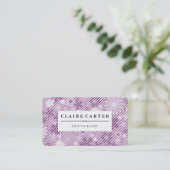 Florale Diagonalstreifen Visitenkarte (Stehend Vorderseite)