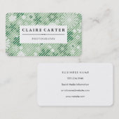 Florale Diagonalstreifen Visitenkarte (Vorne/Hinten)