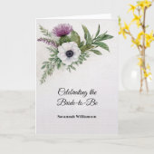 Florale Distel-Brautparty Karte (Gelbe Blume)