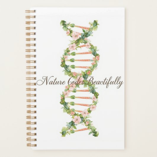 Florale DNA-Helix-Wasserfarbenkunst Planer (Vorderseite)
