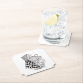 Florale Dreiecke, Tangle Zeichnung - Untersetzer (Vor Ort)