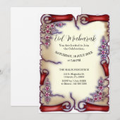 Florale Eid Mubarak Einladung (Vorne/Hinten)