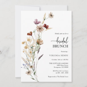 Florale elegante Hochzeitsbrunch-Einladung Einladung