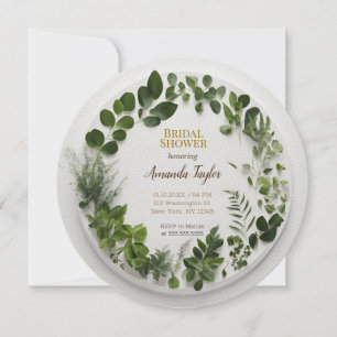 Florale Eleganz Brautparty Einladung