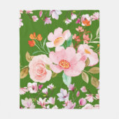 Florale Eleganz Fleecedecke (Vorderseite)