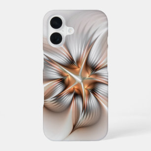 Florale Eleganz Moderne Abstrakte Fraktal-Kunst iPhone 16 Hülle