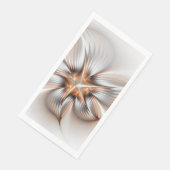 Florale Eleganz moderne abstrakte Fraktal-Kunst Serviette (Ecke)