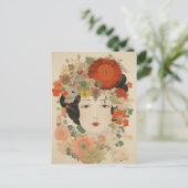 Florale Eleganz Postkarte (Stehend Vorderseite)