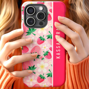 Florale Erdbeeren Benutzerdefinierter Persönlicher Case-Mate iPhone Hülle