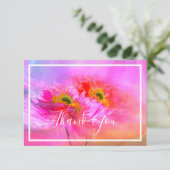 Florale Fantasie danke Karte (Stehend Vorderseite)