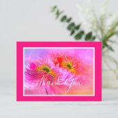 Florale Fantasie danke Karte (Stehend Vorderseite)