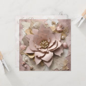 Florale Flachkarte der Dusty-Rose - jeder Fall Karte (Vorderseite/Rückseite Beispiel)