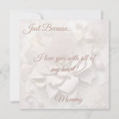 Florale Flachkarte der Dusty-Rose - jeder Fall Karte (Rückseite)