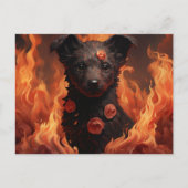 Florale Flammenkarte Postkarte (Vorderseite)