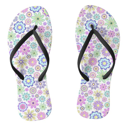 Florale Flip Flops Badesandalen (Fußbett)