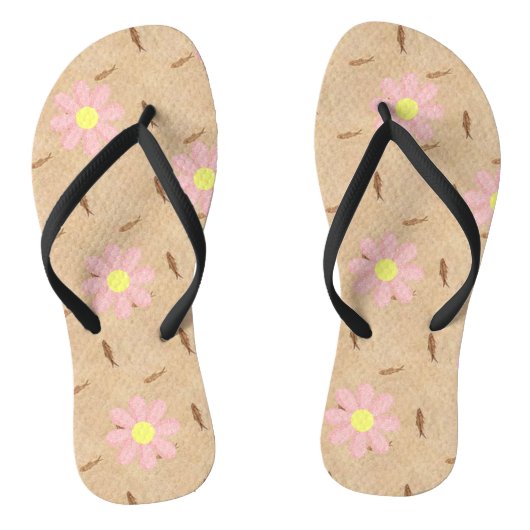 Florale Flip Flops Badesandalen (Fußbett)