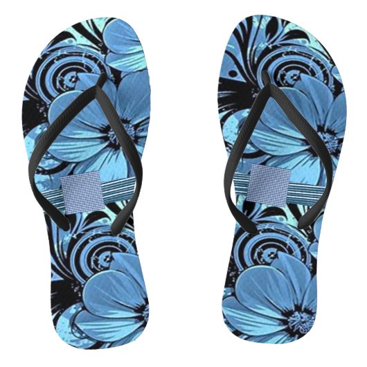 Florale Flip Flops Badesandalen (Fußbett)