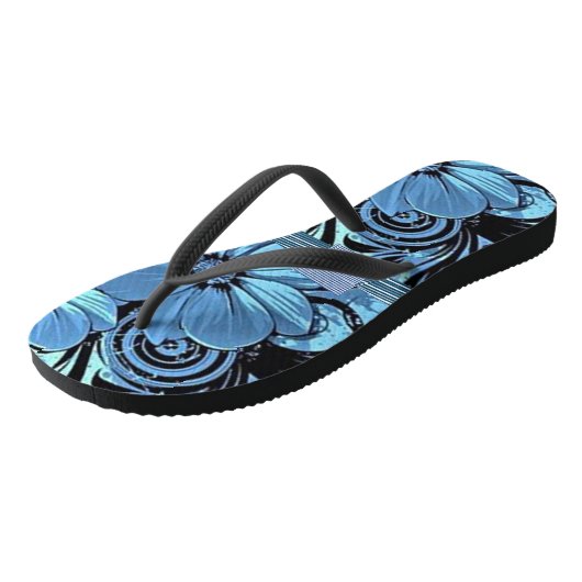 Florale Flip Flops Badesandalen (Schrägansicht)