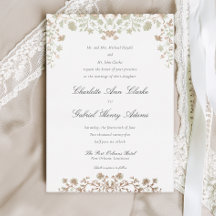 Florale Frühlings-Chinoiserie-Folie-Hochzeitseinla