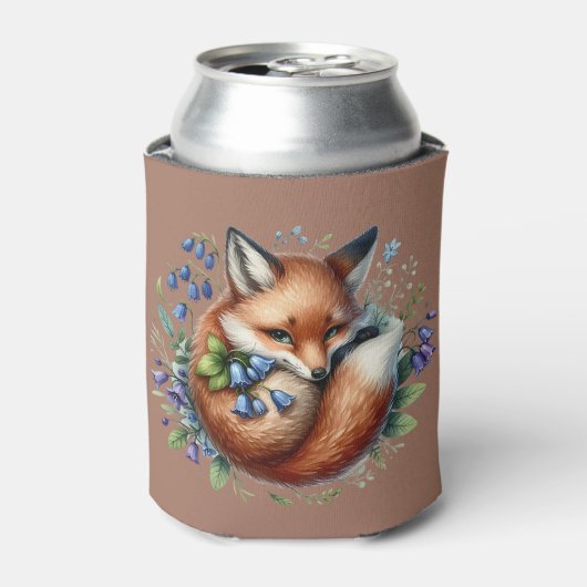 Florale Fuchs Botanische Waldkunst Dosenkühler (Kanne Vorderseite)
