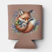 Florale Fuchs Botanische Waldkunst Dosenkühler (Rückseite)