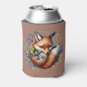 Florale Fuchs Botanische Waldkunst Dosenkühler (Kanne Rückseite)