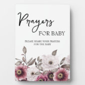 Florale Gebete für Babydusche Fotoplatte (Vorderseite)