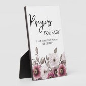 Florale Gebete für Babydusche Fotoplatte (Seite)