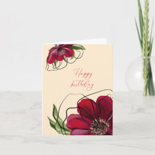 Florale Geburtstagskarte für sie Karte