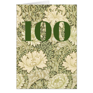 Florale Geburtstagskarte zum 100. Geburtstag gefal
