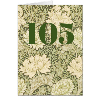 Florale Geburtstagskarte zum 105. Geburtstag gefal
