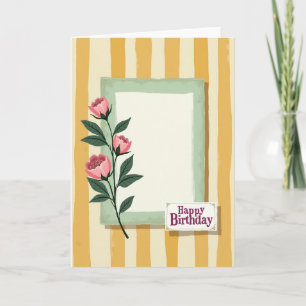 Florale Geburtstagsrankenkarte Karte