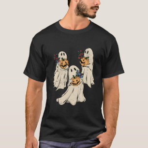 Florale Geister Halloween Grusel-Saison T-Shirt