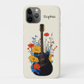 Florale Gitarrenkunst Case-Mate iPhone Hülle (Rückseite)
