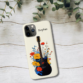 Florale Gitarrenkunst Case-Mate iPhone Hülle