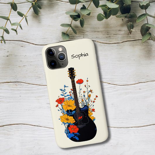 Florale Gitarrenkunst Case-Mate iPhone Hülle
