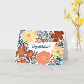 Florale Glückwünsche, leere Innenseite Karte (Gelbe Blume)