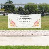 Florale Glückwünsche zur Verlobungsparty Banner (Insitu)