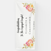 Florale Glückwünsche zur Verlobungsparty Banner (Vertikal)