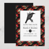Florale gotische Hochzeit Save The Date (Vorne/Hinten)