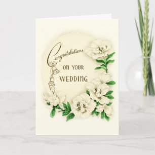 Florale Gratulation zur Hochzeit Feiertagskarte